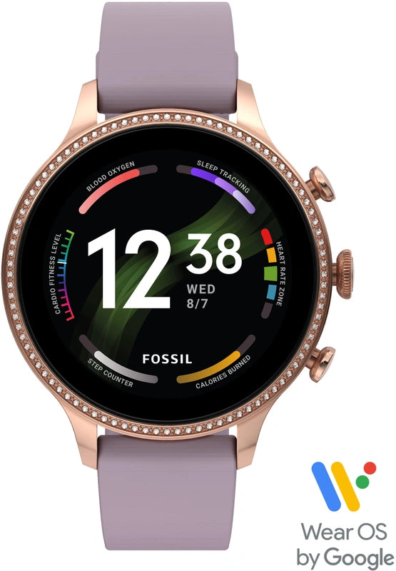 Fossil Gen 6 Smartwatch Dames 42 mm - Lila